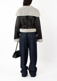 SHEARLING CROPPED COAT