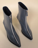 Eclair Zipper Boots Leather Grey
