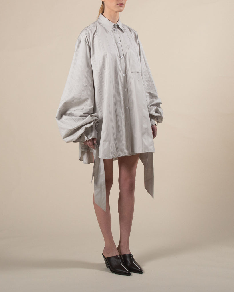 OVERSIZED SHIRT GREY STRIPE/ Pre order delivery in 3 weeks