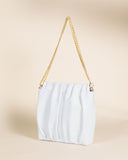 Square Vague Pearl Leather Snow